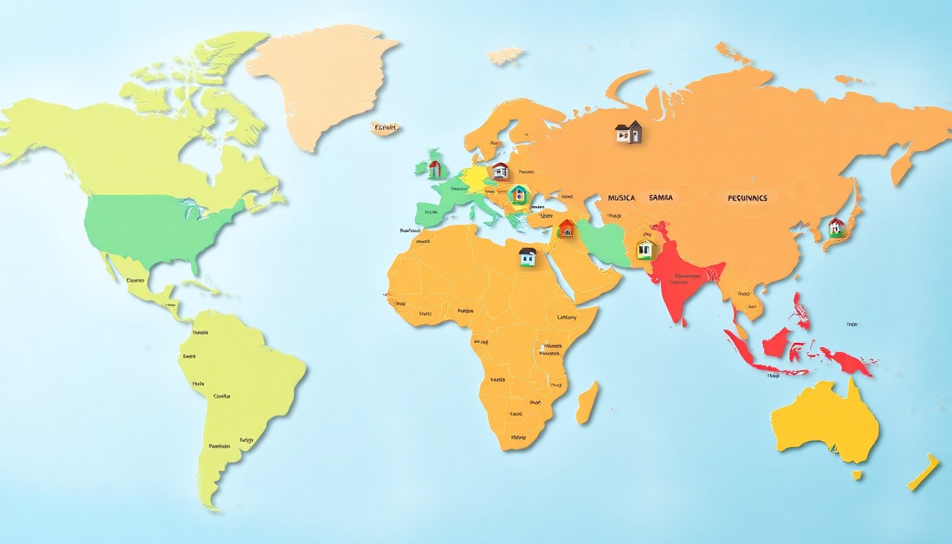 Maison du monde : prix au m² par continent
